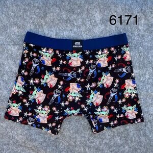 Crazy Boxer Briefs Star Wars 4th of July Mandalorian Mens XL Baby Yoda Fireworks